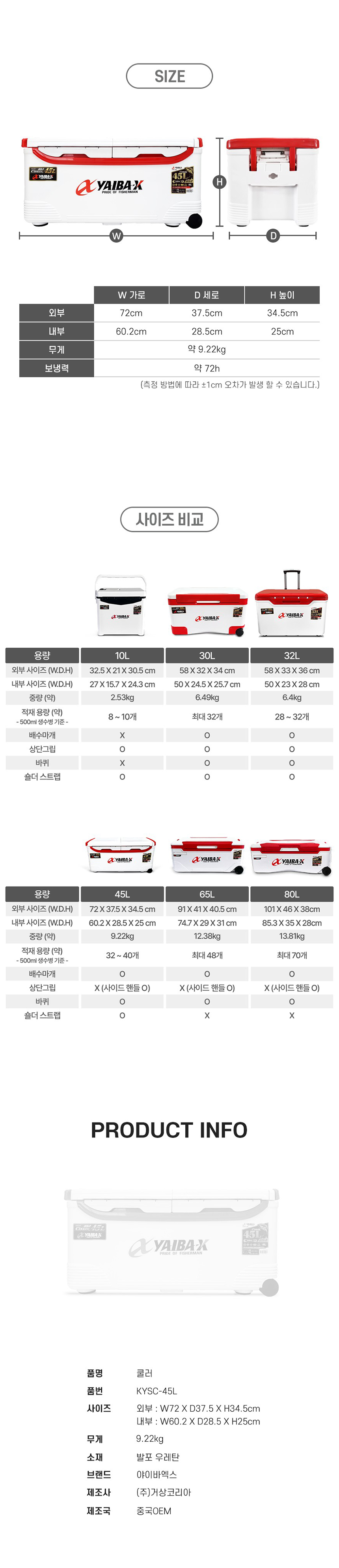 야이바엑스쿨러KYSC45L k-717