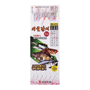 금호조침  외줄낚시 카드채비 6본 (반짝이) 제품이미지